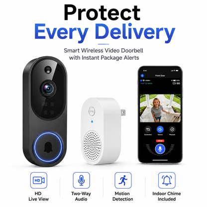 StoopCam™ | No-Drill Video Doorbell for Renters