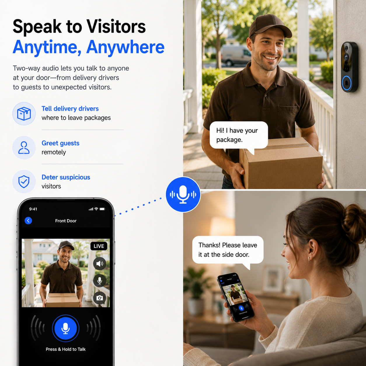 StoopCam™ | No-Drill Video Doorbell for Renters