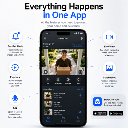 StoopCam™ | No-Drill Video Doorbell for Renters
