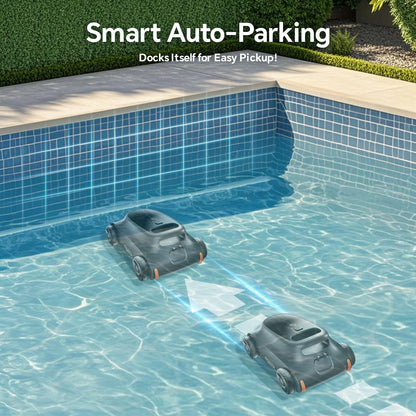 [Up to 2000 Sq.ft] Seauto SAT 10 Robotic Pool Cleaner, Cordless Robotic Pool Vacuum for Above Ground Pool, 180 Mins Runtime