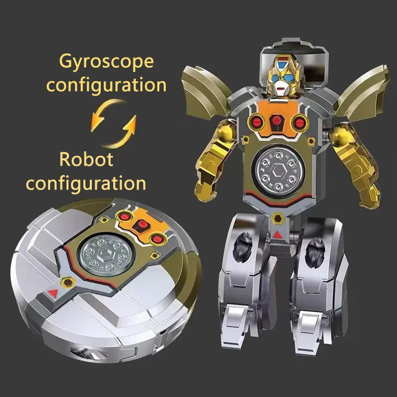 Transformation Fidget Hand Spinner Robot Toy Deformation Robot Gyro Finger Toy Stress Relief Action Figure for Kids Gift