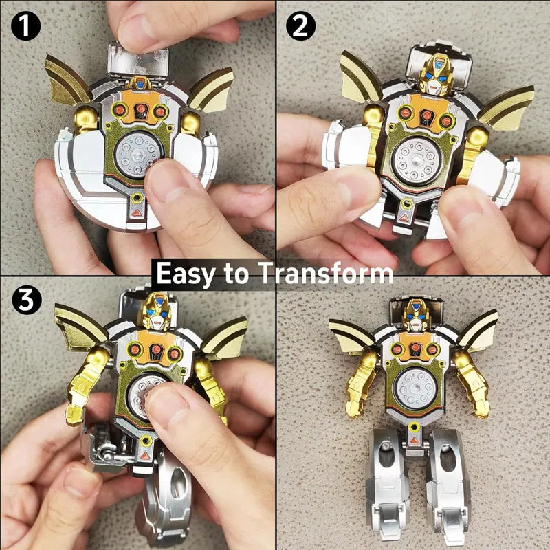 Transformation Fidget Hand Spinner Robot Toy Deformation Robot Gyro Finger Toy Stress Relief Action Figure for Kids Gift
