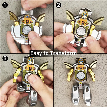 Transformation Fidget Hand Spinner Robot Toy Deformation Robot Gyro Finger Toy Stress Relief Action Figure for Kids Gift
