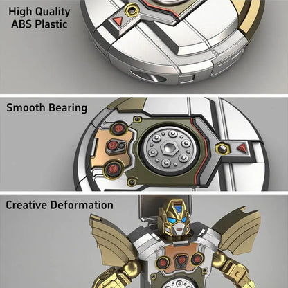 Transformation Fidget Hand Spinner Robot Toy Deformation Robot Gyro Finger Toy Stress Relief Action Figure for Kids Gift
